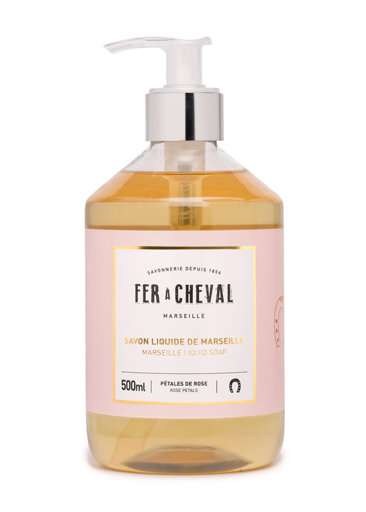 Fer A Cheval Marseille Liquid Soap Rose Petals 500ml
