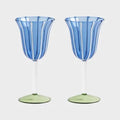 Wine glass eve blue set of 2