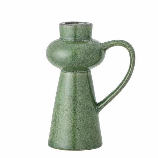 Fija Candle Holder, Green, Stoneware