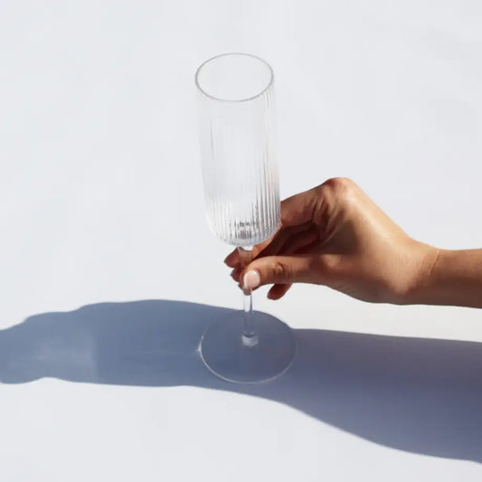 Atticus Ribbed Champagne Glass (s4)