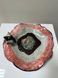 Pink oyster plate