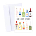 Boozy Birthday Card - Wine Alcohol Happy Birthday Card