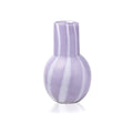 Lilac Striped Glass Vase