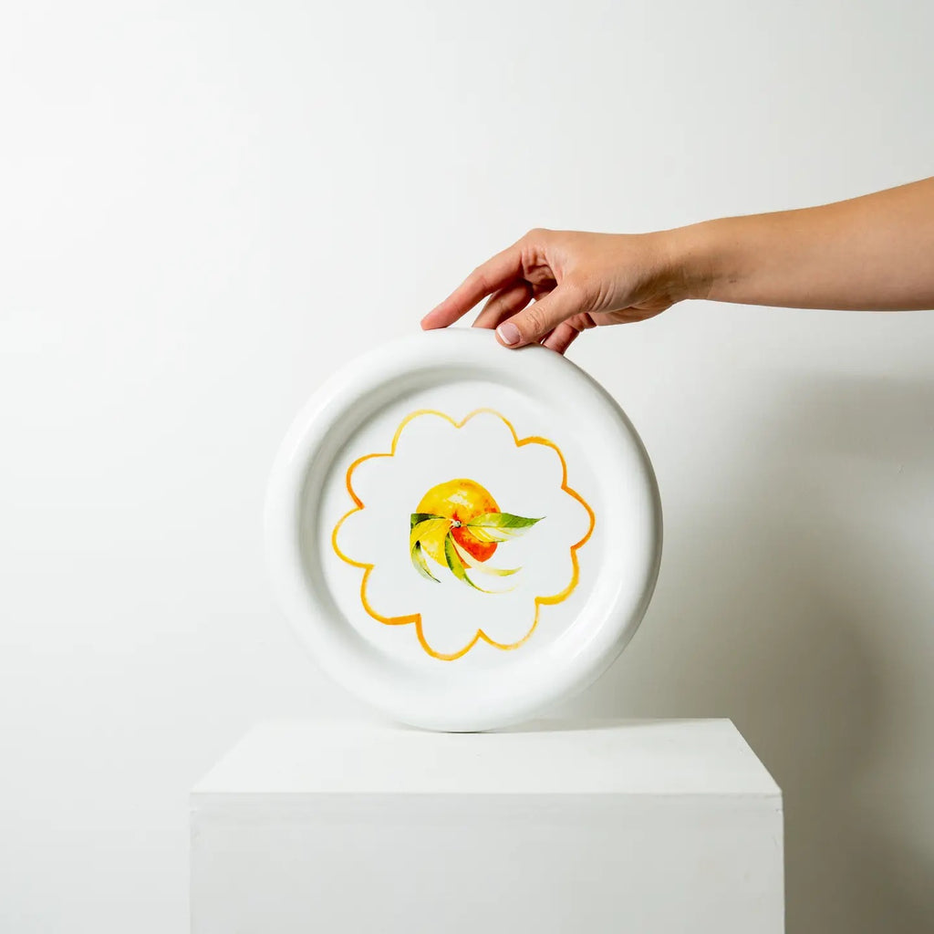 Summer Fruit Plate Collection (Leafy Orange Plate)