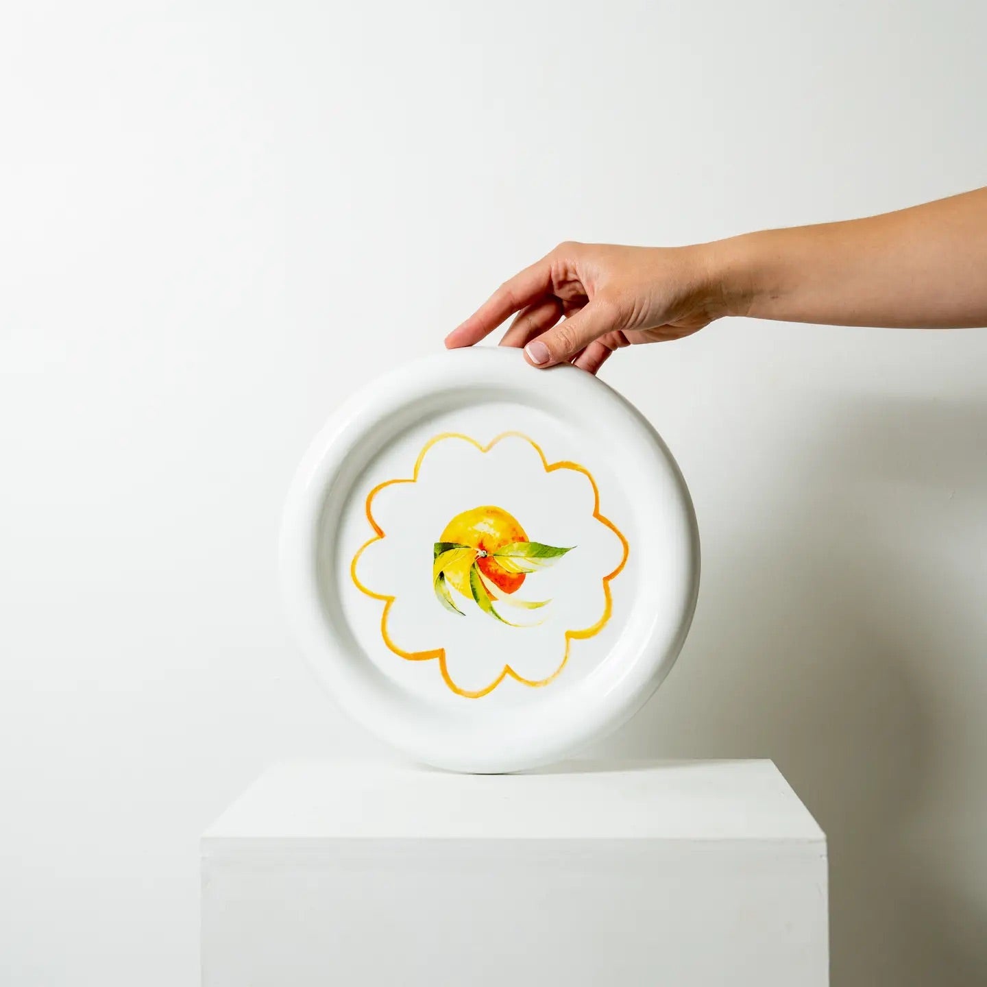 Summer Fruit Plate Collection (Leafy Orange Plate)