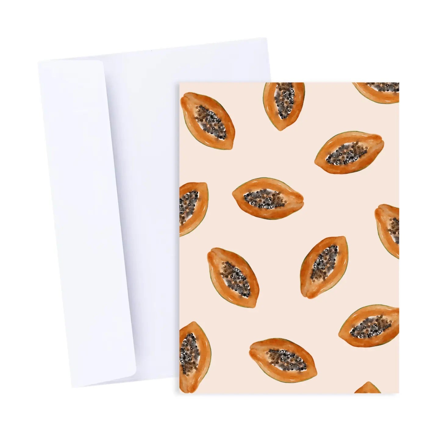 Watercolour Papaya Card