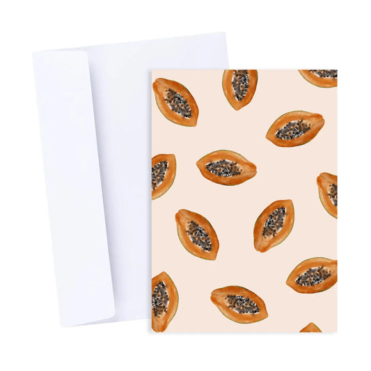Watercolour Papaya Card